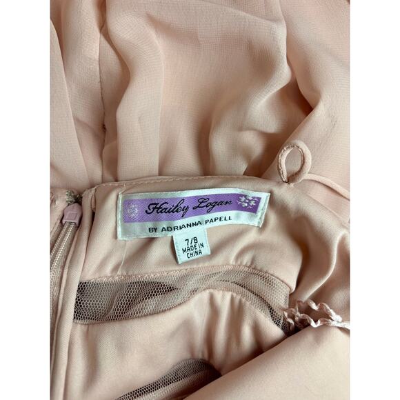 Hailey Logan Blush Pink Mini Flow Dress Size 7/8 - Picture 4 of 5